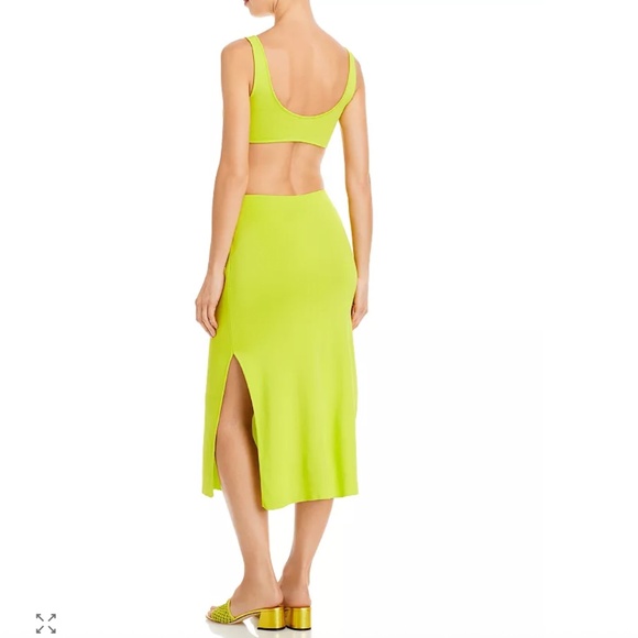 Solid & Striped Bailey Cutout Swim Swim Cover-Up Dress - Pear, size M - Picture 2 of 6